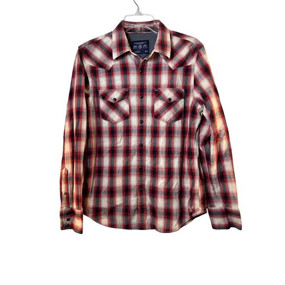 AMERICAN EAGLE Men’s Western Style Snap Button Long Sleeve Shirt / Size: Medium - Picture 1 of 7